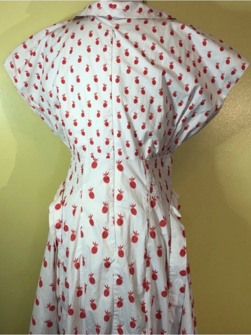 Anthropologie Red Pineapple Print Dress - Picture 5 of 8